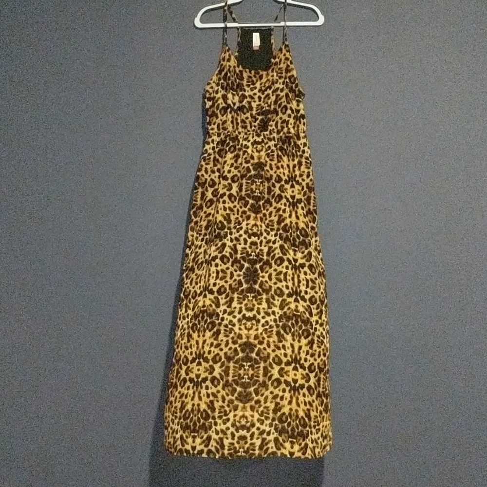 No boundaries leopard print maxi dress